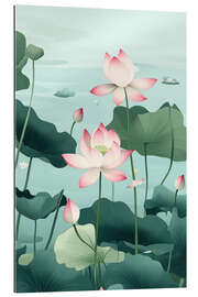 Tableau en plexi-alu Japanese Lotus Pond
