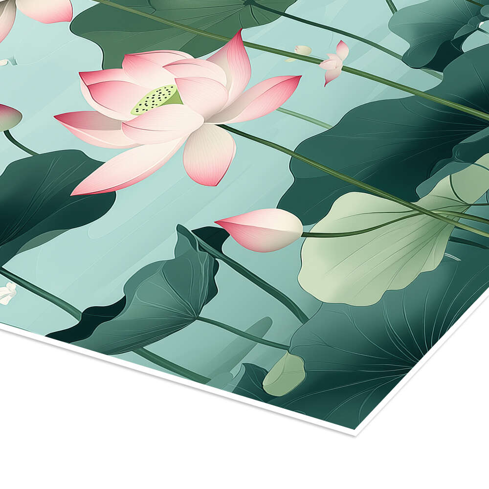 Japanese Lotus Pond print by Frank Daske | Posterlounge