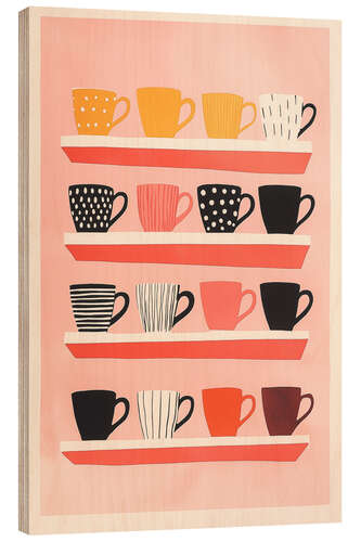 Cuadro de madera All cups in the cupboard