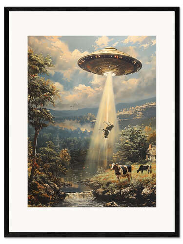 Framed art print Alien Cowspiracy