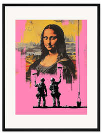 Gerahmter Kunstdruck Banksy Mona Lisa