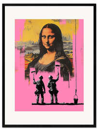 Impresión de arte enmarcada Banksy Mona Lisa