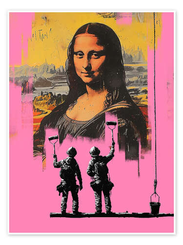 Póster Banksy Mona Lisa