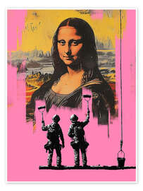 Reprodução Banksy Mona Lisa - Dikhotomy