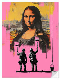 Wandsticker Banksy Mona Lisa