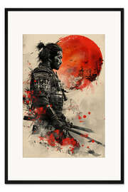 Gerahmter Kunstdruck Samurai-Krieger Bushido I