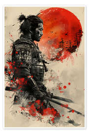 Plakat Samurai Warrior Bushido I - Durro Art