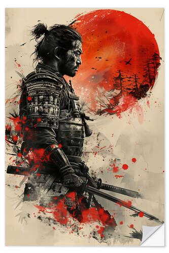 Adesivo murale Samurai Warrior Bushido I