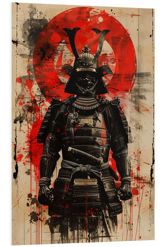 Hartschaumbild Samurai-Krieger Bushido II