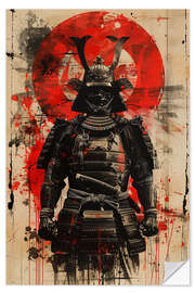 Wandsticker Samurai-Krieger Bushido II