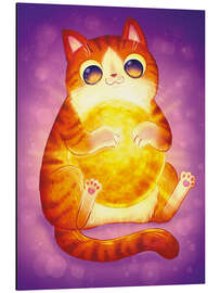 Alubild Sun Tabby Cat: Umarmung der Sonne