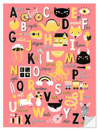 Wandsticker Fun Alphabet (englisch)