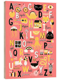 Obraz na drewnie Fun Alphabet