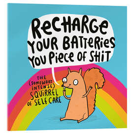 Acrylglasbild Self Care Squirrel