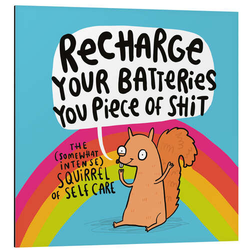 Tableau en aluminium Self Care Squirrel