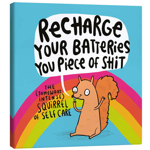 Tableau sur toile Self Care Squirrel