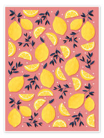 Wall print Lemon motif