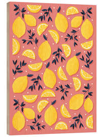 Wood print Lemon motif