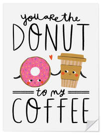 Wall sticker You are the Donut to my Coffee