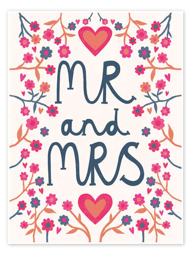 Plakat Lettering MR and MRS
