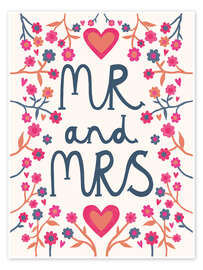 Plakat Lettering MR and MRS