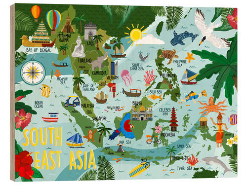 Puutaulu South East Asia Map for children