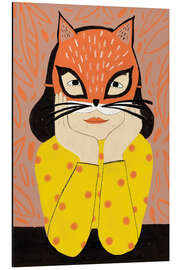Aluminium print Girl with the Fox Mask