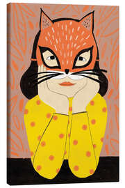 Canvas print Girl with the Fox Mask