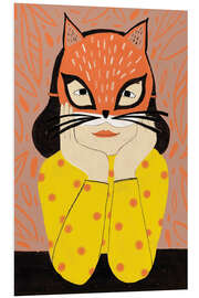 Foam board print Girl with the Fox Mask