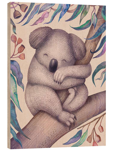 Obraz na drewnie Sleeping Koala