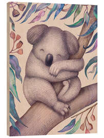 Obraz na drewnie Sleeping Koala