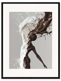 Gerahmter Kunstdruck Splash Ballerina