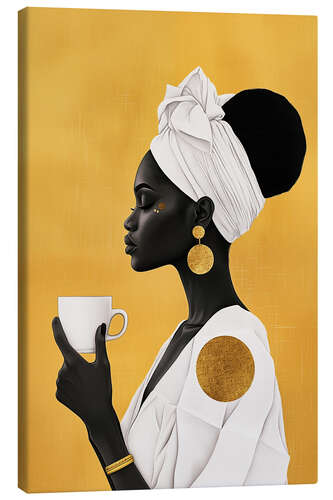 Canvas print Coffee Gold