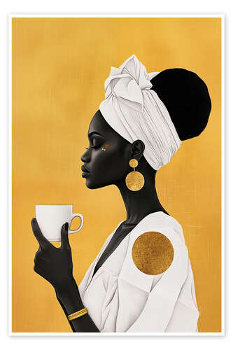 Poster Kaffee Gold