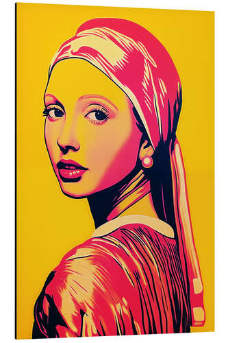 Cuadro de aluminio Pop Art Girl with Pearl Earring