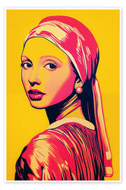 Poster Pop Art Girl with Pearl Earring