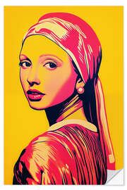 Vinilo para la pared Pop Art Girl with Pearl Earring