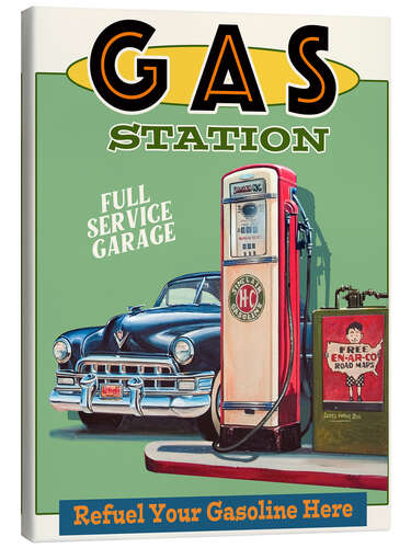 Lerretsbilde Gas Station