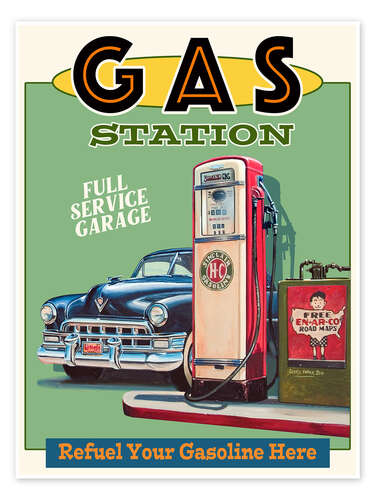 Póster Gas Station