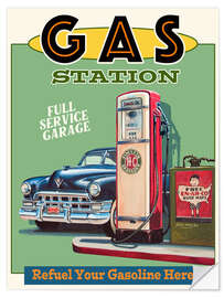 Wandsticker Gas Station