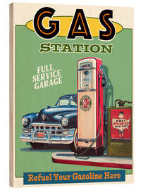Cuadro de madera Gas Station - Georg Huber