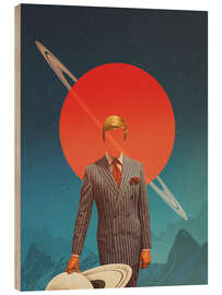 Tableau en bois I met you at Strange Times - Frank Moth
