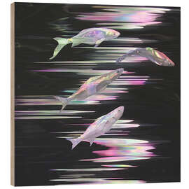 Wood print Crystal Fishes - DejaReve