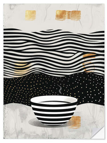Wall sticker Bowl with lines