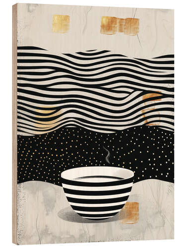 Obraz na drewnie Bowl with lines
