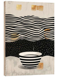 Wood print Bowl with lines - DejaReve