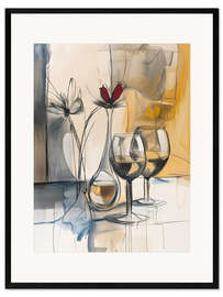 Impression artistique encadrée Wine night - DejaReve