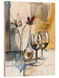 Tableau en bois Wine night - DejaReve