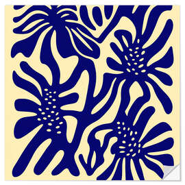 Muursticker Abstract Blue