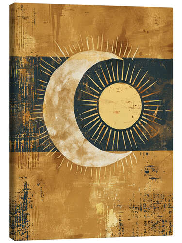 Quadro em tela Sun and Moon